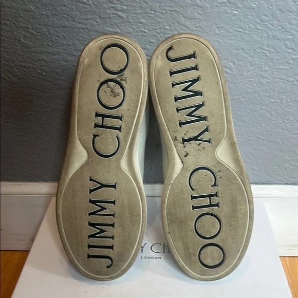 Jimmy Choo White Sneakers Sleek Minimalist Design - Picture 7 of 7